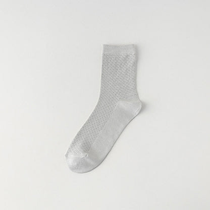 Plusock Bamboo Breathable Quarter Socks(6 Pairs) - Light Gray - EU39-44(US6-10) - image 6