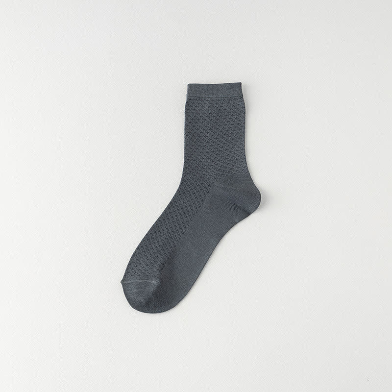 Plusock Bamboo Breathable Quarter Socks(6 Pairs) - Grey - EU39-44(US6-10) - image 5