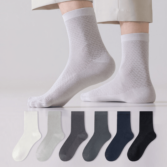Plusock Bamboo Breathable Quarter Socks(6 Pairs) - Multicolor - EU39-44(US6-10) - image 0