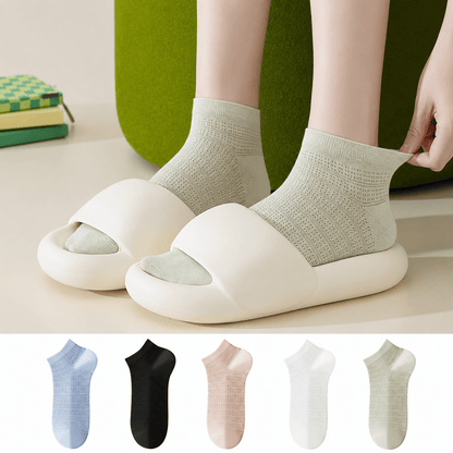 Plusock Bamboo Mesh Ankle Socks(5 Pairs) - Multicolor - EU36-40(US3-7) - image 0