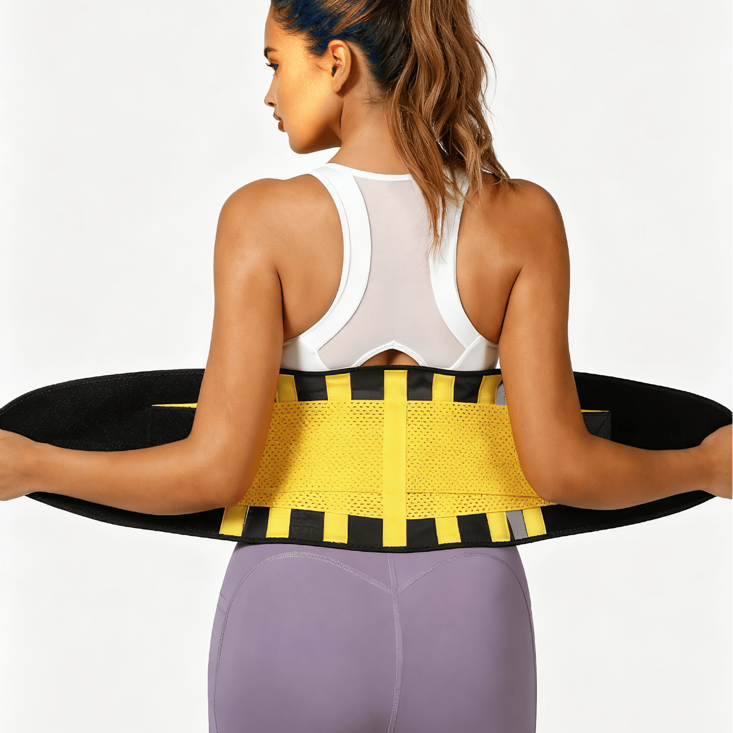 Plusock Breathable Adjustable Waist Brace - XXL - Yellow - image 0
