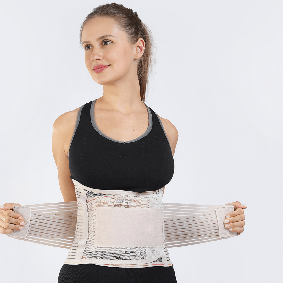 Plusock Power Mesh Waist Compression Support Waist Brace - XXL - Nude - image 1