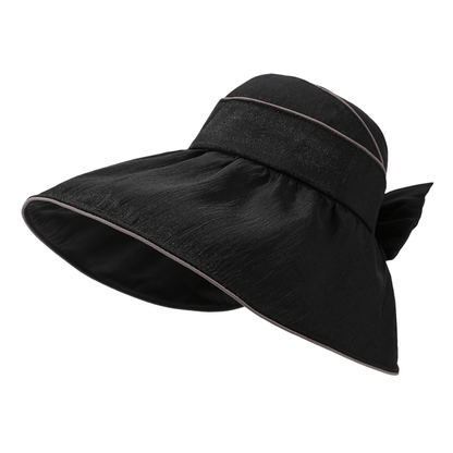 Plusock Bow Wide Brim Outdoor Sun Hat - Black - One Size - image 3
