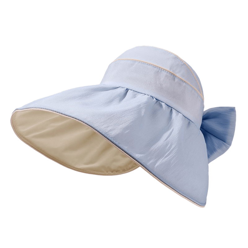Plusock Bow Wide Brim Outdoor Sun Hat - Blue - One Size - image 6