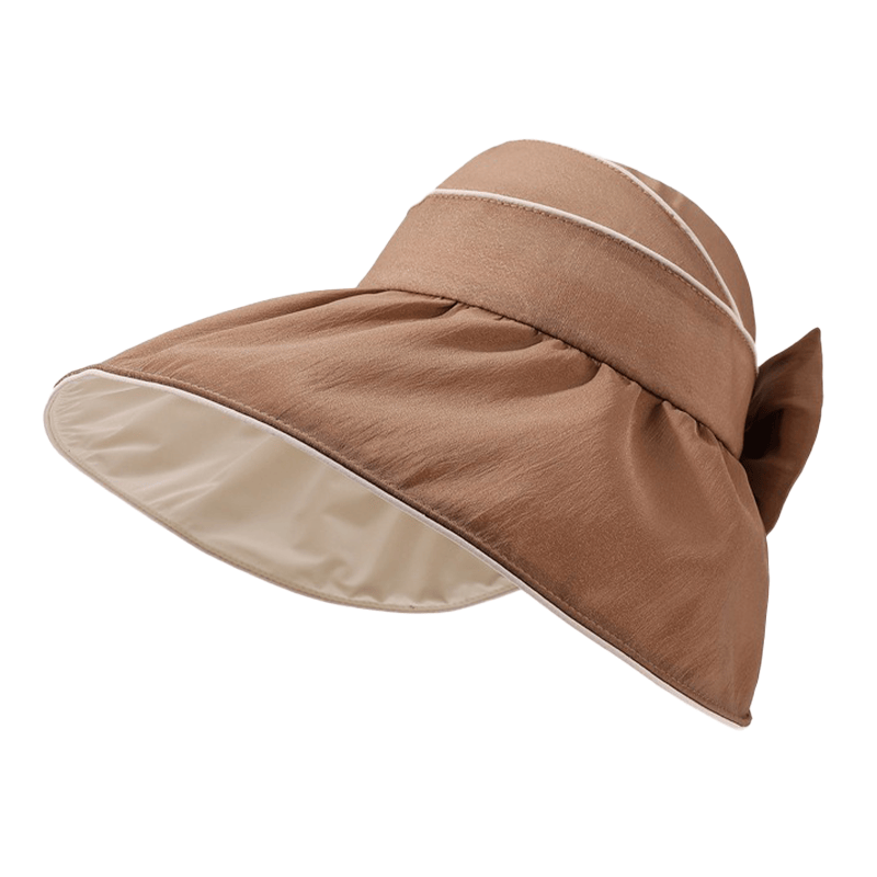 Plusock Bow Wide Brim Outdoor Sun Hat - Brown - One Size - image 9