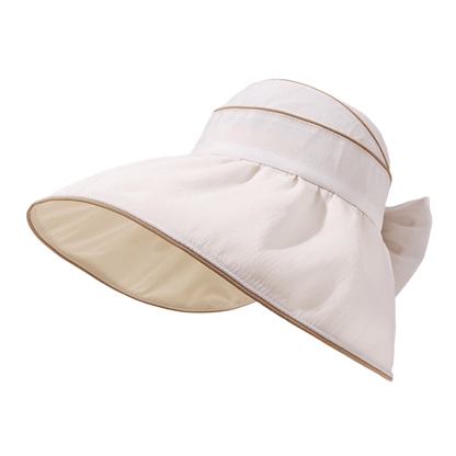 Plusock Bow Wide Brim Outdoor Sun Hat - Beige - One Size - image 4