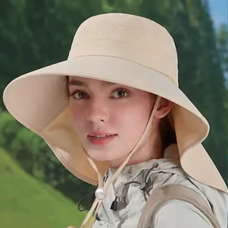 Plusock Wide Brim Shoulder Drape Travel Sun Hat - image 3