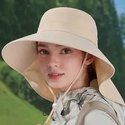 Plusock Wide Brim Shoulder Drape Travel Sun Hat - image 3
