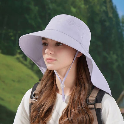 Plusock Wide Brim Shoulder Drape Travel Sun Hat - image 1