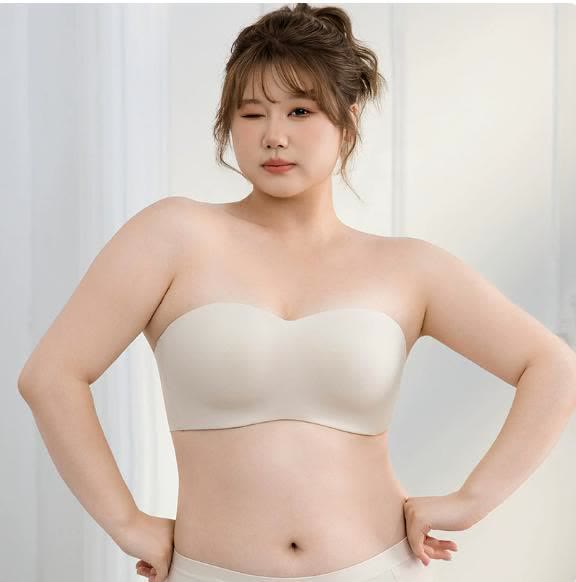 Plusock Smooth Support Strapless Bra - White - 90 (DE Cup) - image 0