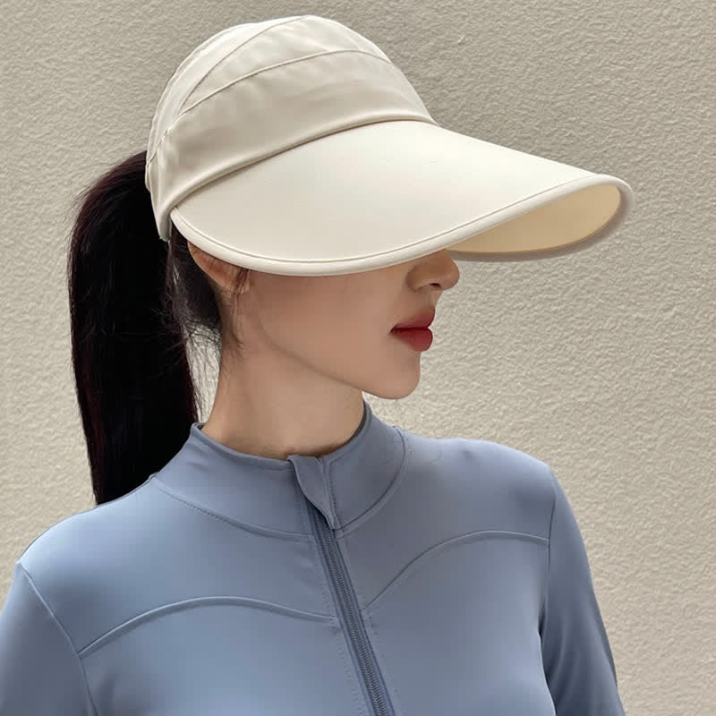 Plusock Casual Foldable Packable Cooling Sun Hat - Beige - One Size - image 5