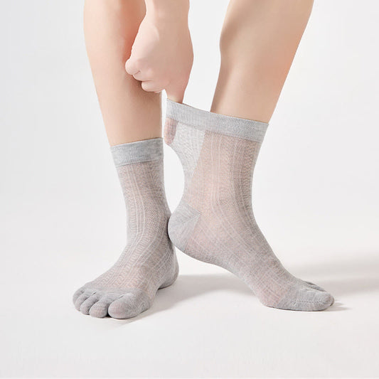 Plusock Bamboo Breathable Quarter Socks(3 Pairs) - Green+Blue+Black - EU39-44(US6-10) - image 0
