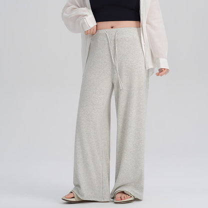 Plusock Flow Soft Yoga Wide Leg Pants - Grey - XXXXXXL - image 4