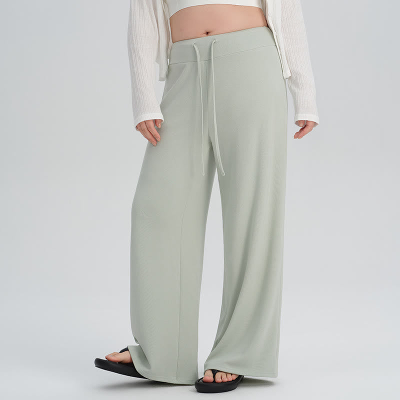 Plusock Flow Soft Yoga Wide Leg Pants - Green - XXXXXXL - image 0