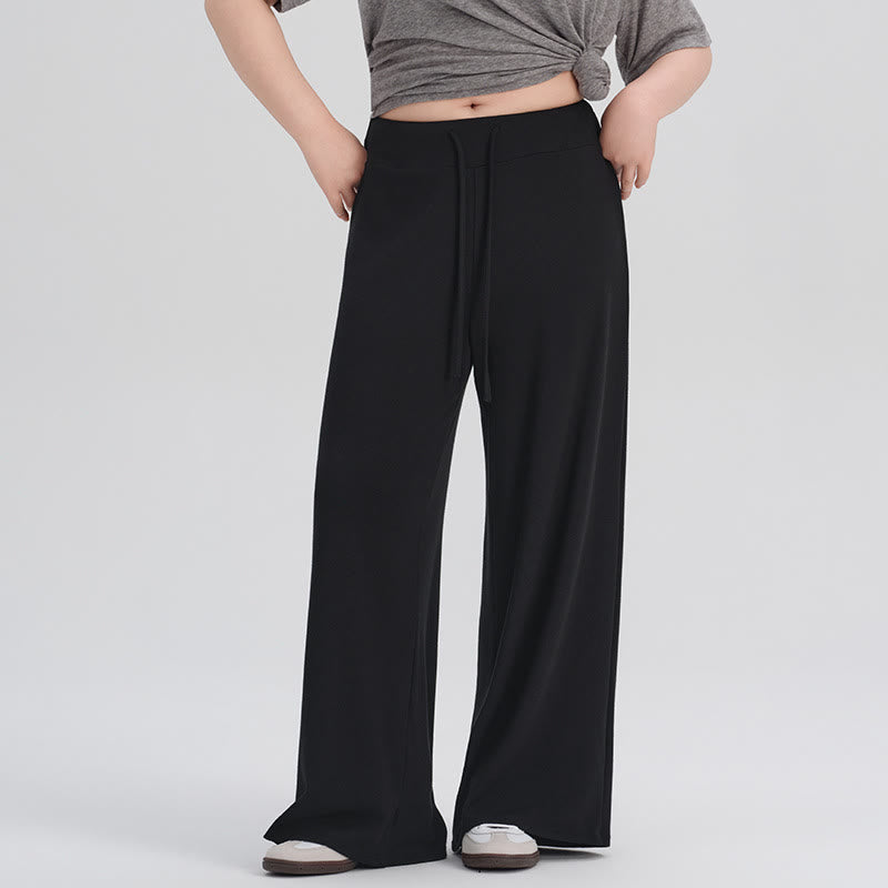 Plusock Flow Soft Yoga Wide Leg Pants - Black - XXXXXXL - image 2