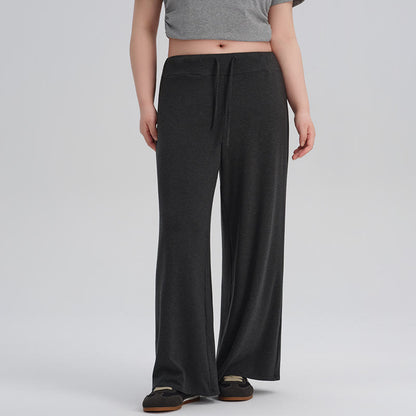 Plusock Flow Soft Yoga Wide Leg Pants - Dark Grey - XXXXXXL - image 3