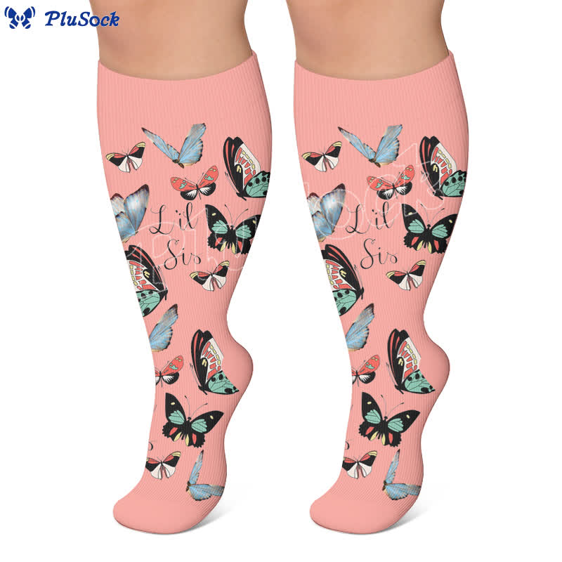 Plusock Plus Size Sweet Butterfly Compression Socks - image 3