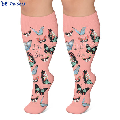 Plusock Plus Size Sweet Butterfly Compression Socks - image 3