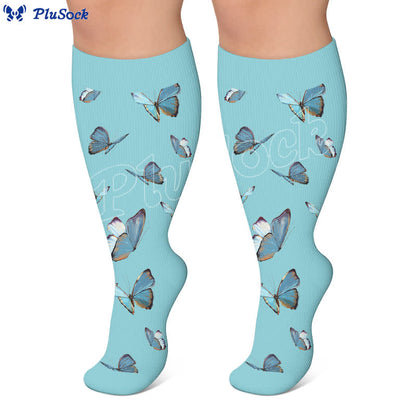 Plusock Plus Size Sweet Butterfly Compression Socks - image 2
