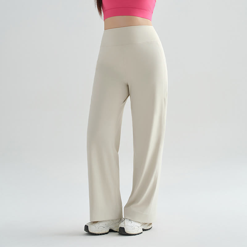 Plusock High Waist Flow Yoga Pants - Apricot - XXXXXXL - image 2