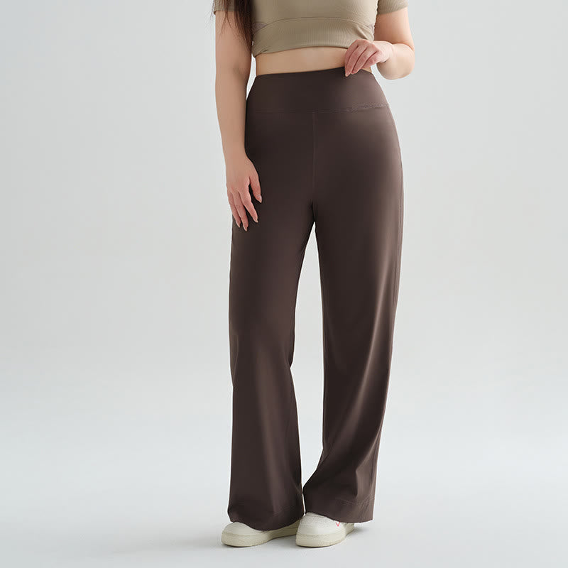 Plusock High Waist Flow Yoga Pants - Brown - XXXXXXL - image 5