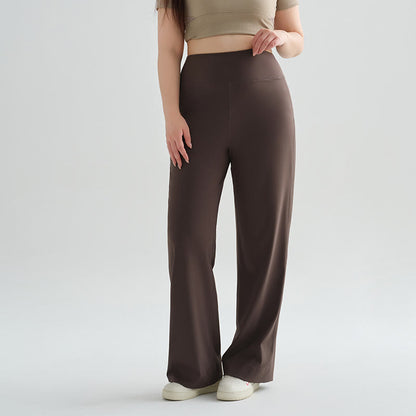 Plusock High Waist Flow Yoga Pants - Brown - XXXXXXL - image 5