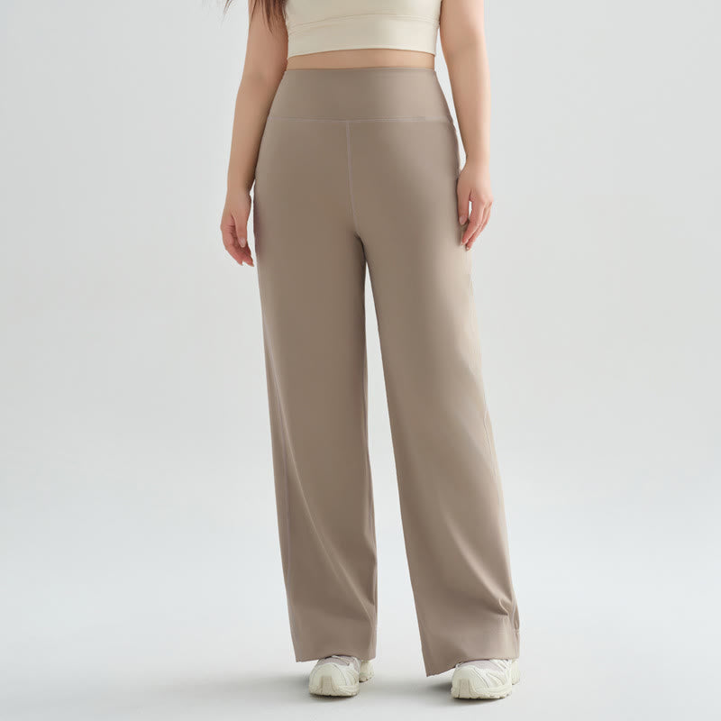 Plusock High Waist Flow Yoga Pants - Coffee - XXXXXXL - image 4