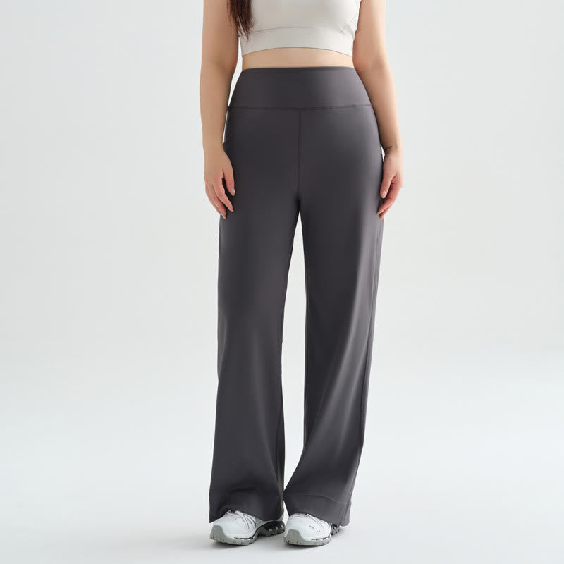 Plusock High Waist Flow Yoga Pants - Grey - XXXXXXL - image 3