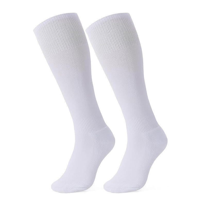 Plusock Quick Dry Tennis Knee High Socks(6 Pairs) - White - EU38-45(US5-11) - image 3