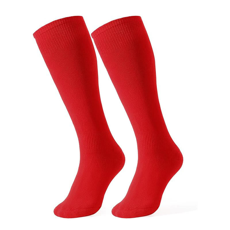 Plusock Quick Dry Tennis Knee High Socks(6 Pairs) - Red - EU38-45(US5-11) - image 6
