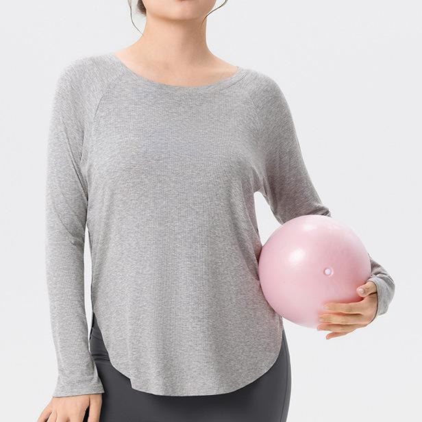 Plusock Relaxed Breathable Yoga Short Sleeves  - Grey - XXXL - image 1