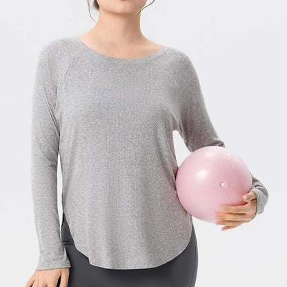 Plusock Relaxed Breathable Yoga Short Sleeves  - Grey - XXXL - image 1