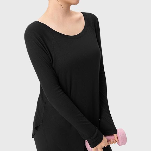 Plusock Relaxed Breathable Yoga Short Sleeves  - Black - XXXL - image 0