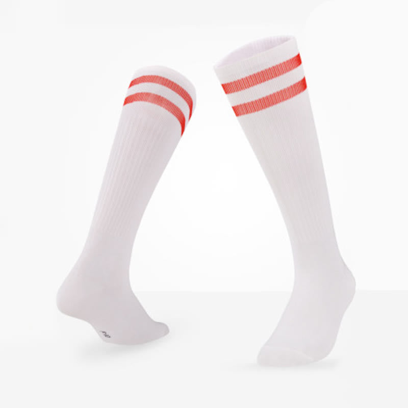 Plusock Breathable Soccer Knee High Socks(5 Pairs) - White-A - EU39-44(US6-10 - image 13
