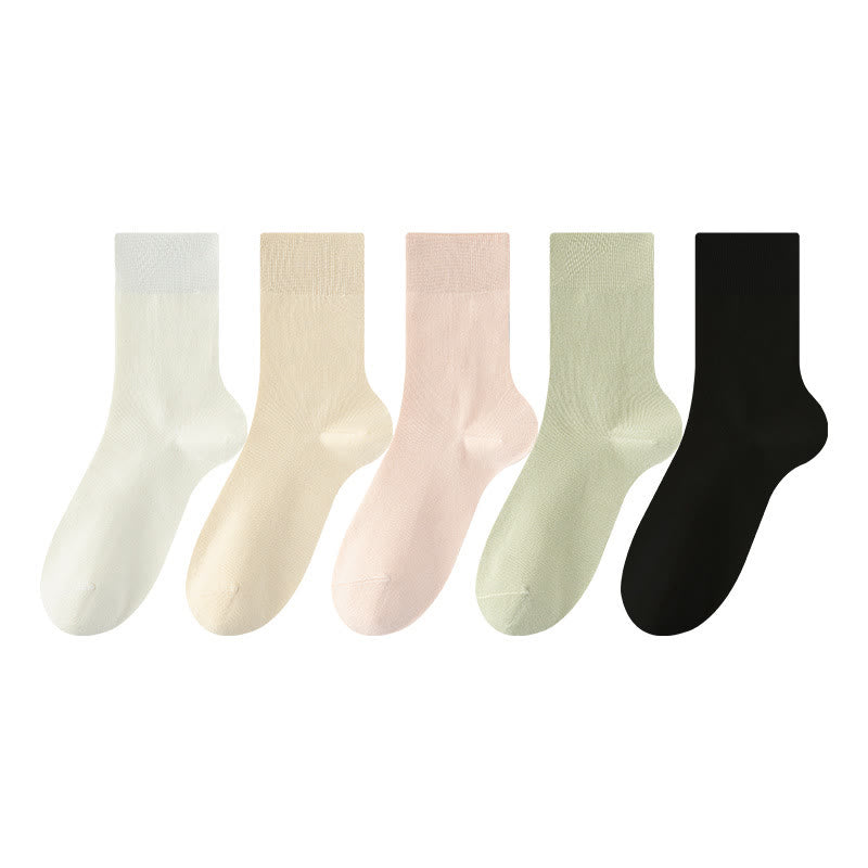 Plusock Soft Wide Quater Socks(5 Pairs) - Multicolor - EU39-43(US6-9) - image 1