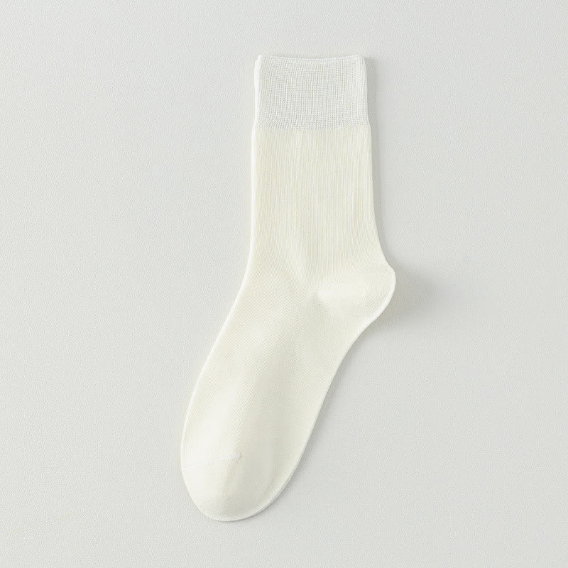 Plusock Soft Wide Quater Socks(5 Pairs) - White - EU39-43(US6-9) - image 2