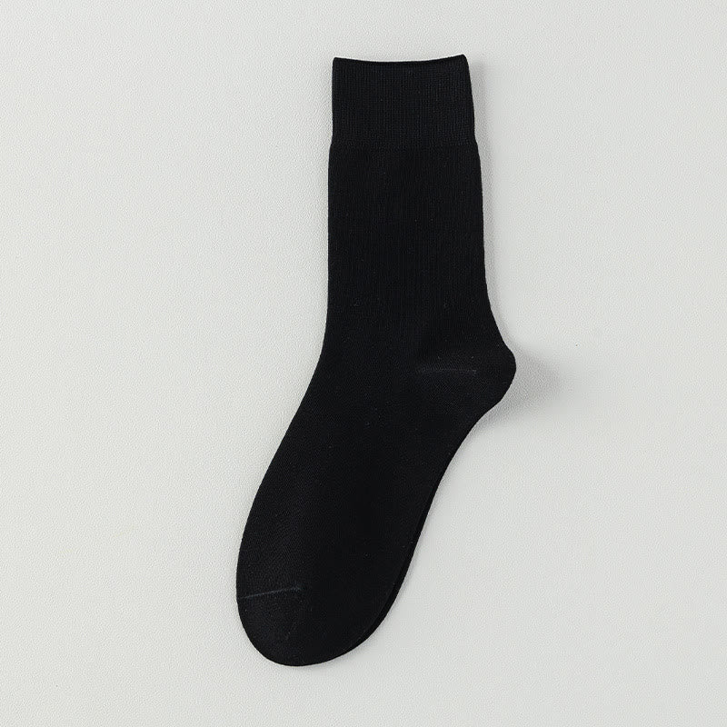 Plusock Soft Wide Quater Socks(5 Pairs) - Black - EU39-43(US6-9) - image 5