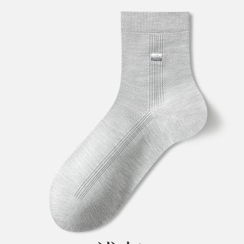 Plusock Silk Breathable Quater Socks(3 Pairs) - Grey - EU39‑43(US6‑9) - image 5