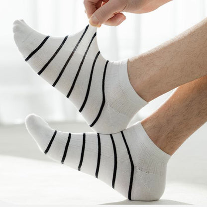 Plusock Cotton Striped Ankle Socks(5 Pairs) - image 0