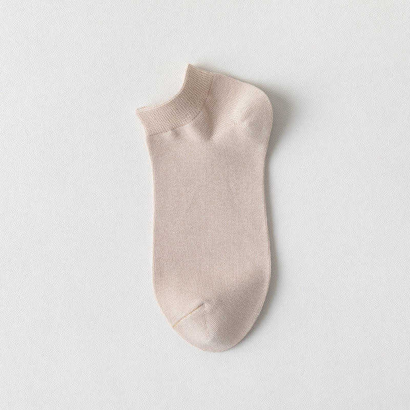 Plusock Soft Cotton Ankle Socks(5 Pairs) - Apricot - EU39-44(US6-10) - image 1