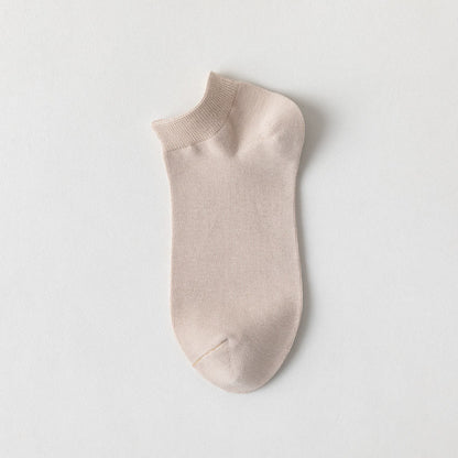 Plusock Soft Cotton Ankle Socks(5 Pairs) - Apricot - EU39-44(US6-10) - image 1