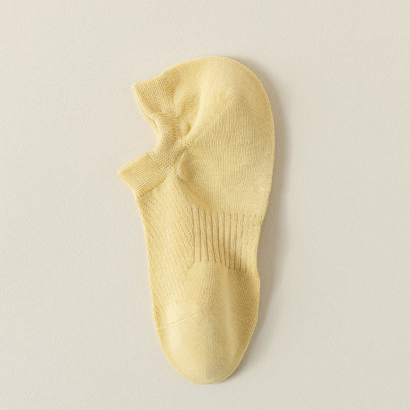 Plusock Cotton Ankle Socks(3 Pairs) - Yellow - EU39-44(US6-10) - image 7
