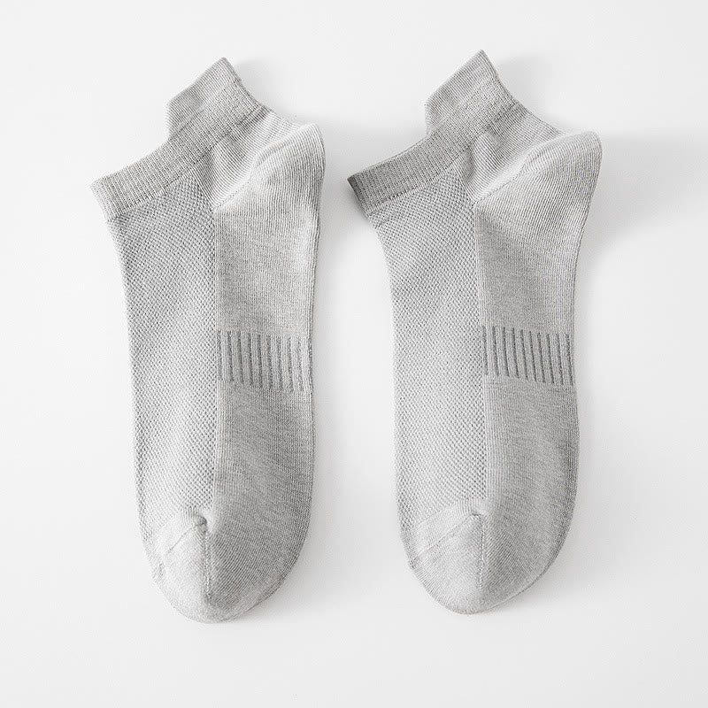 Plusock Breathable Ankle Socks(5 Pairs) - Grey - EU39-44(US6-10) - image 3