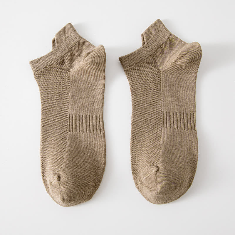 Plusock Breathable Ankle Socks(5 Pairs) - Coffee - EU39-44(US6-10) - image 8