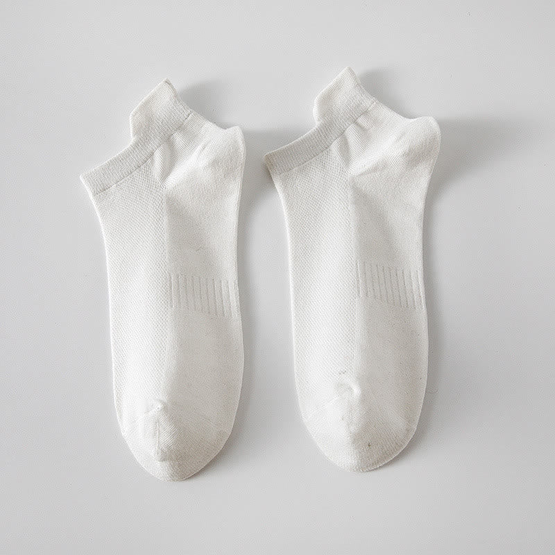 Plusock Breathable Ankle Socks(5 Pairs) - White - EU39-44(US6-10) - image 7