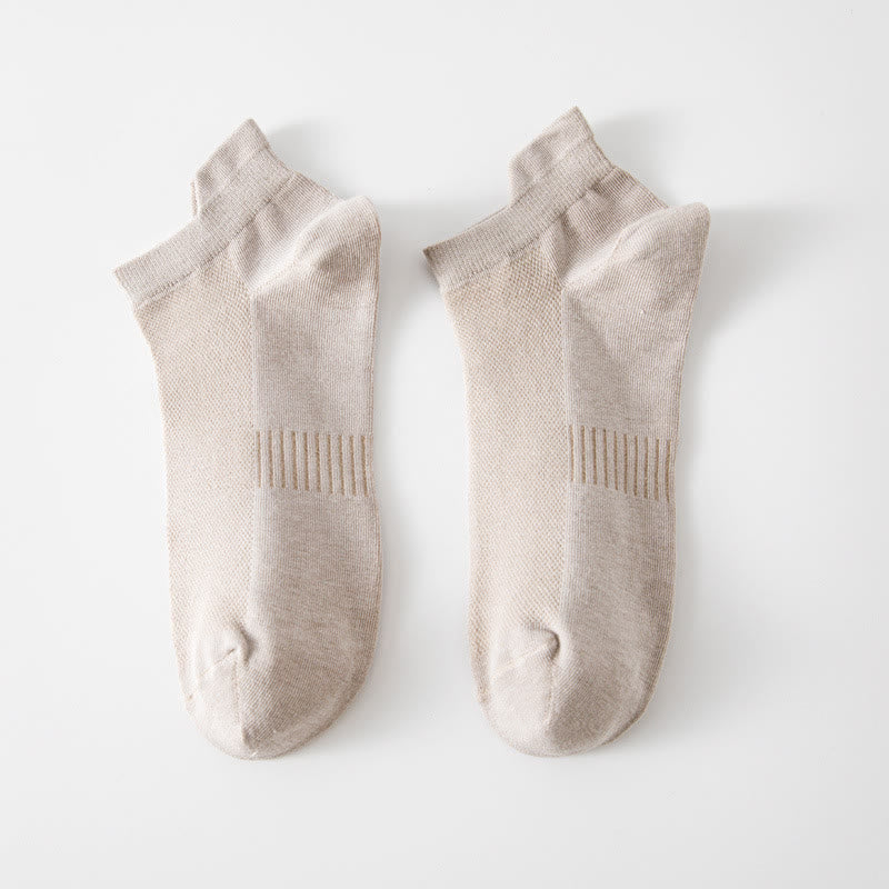 Plusock Breathable Ankle Socks(5 Pairs) - Khaki - EU39-44(US6-10) - image 5