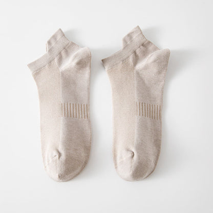 Plusock Breathable Ankle Socks(5 Pairs) - Khaki - EU39-44(US6-10) - image 5