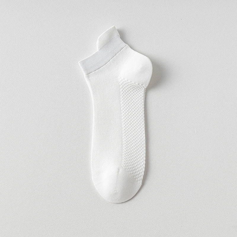 Plusock Breathable Cotton Ankle Socks(5 Pairs) - White - EU39-44(US6-10) - image 5