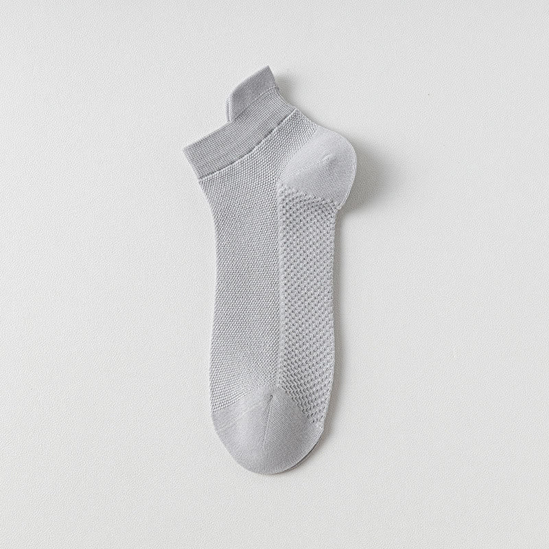 Plusock Breathable Cotton Ankle Socks(5 Pairs) - Grey - EU39-44(US6-10) - image 1