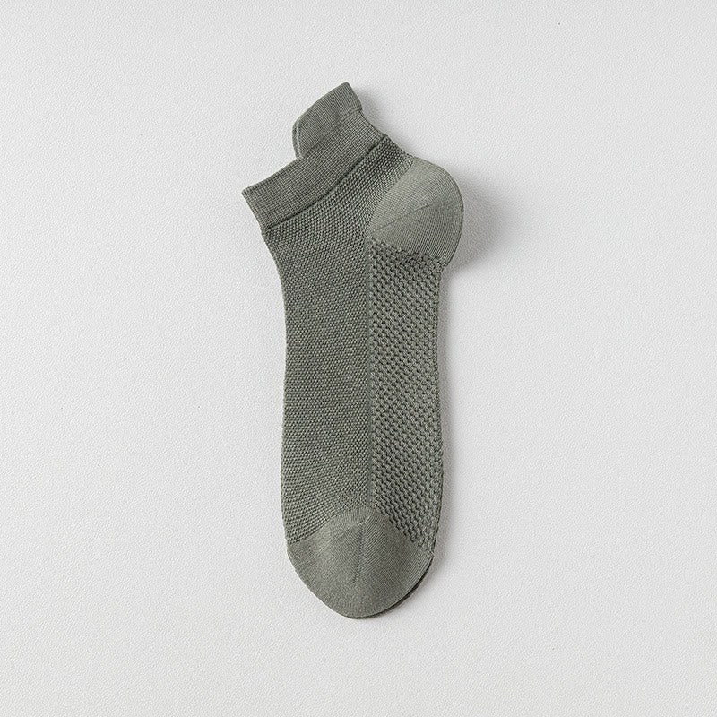 Plusock Breathable Cotton Ankle Socks(5 Pairs) - Army Green - EU39-44(US6-10) - image 6
